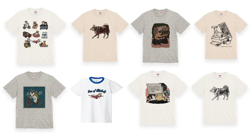 【特集】夏に向けてのTシャツ準備！ユニークな柴犬達を着よう！