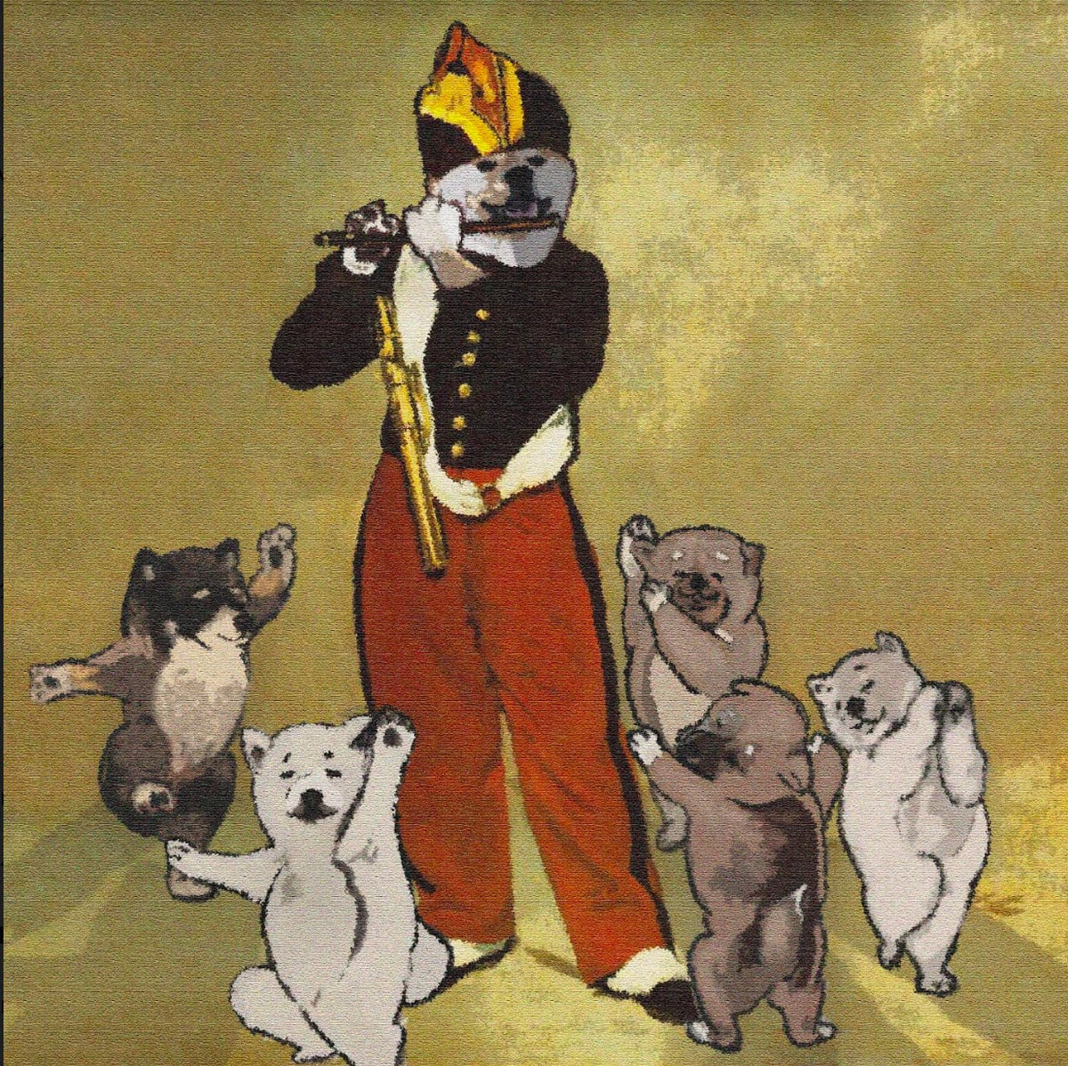 【キャンバスプリント：S0号】 名画と柴犬（全4種類）