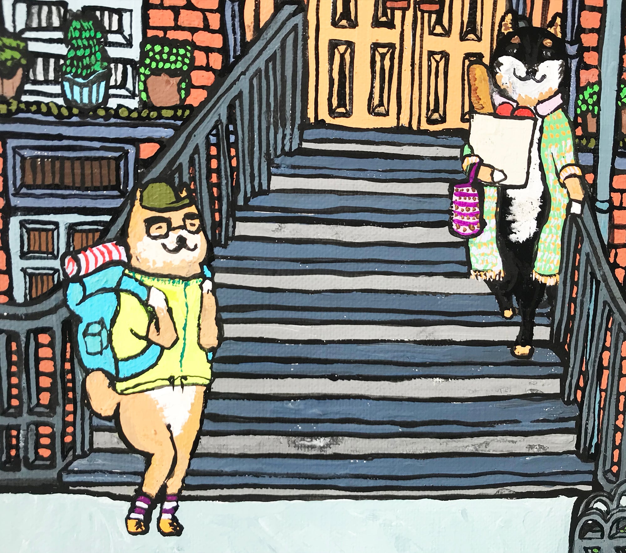 【原画】柴犬が暮らすGARDEN APARTMENT（Shiba Inu's GARDEN APARTMENT）