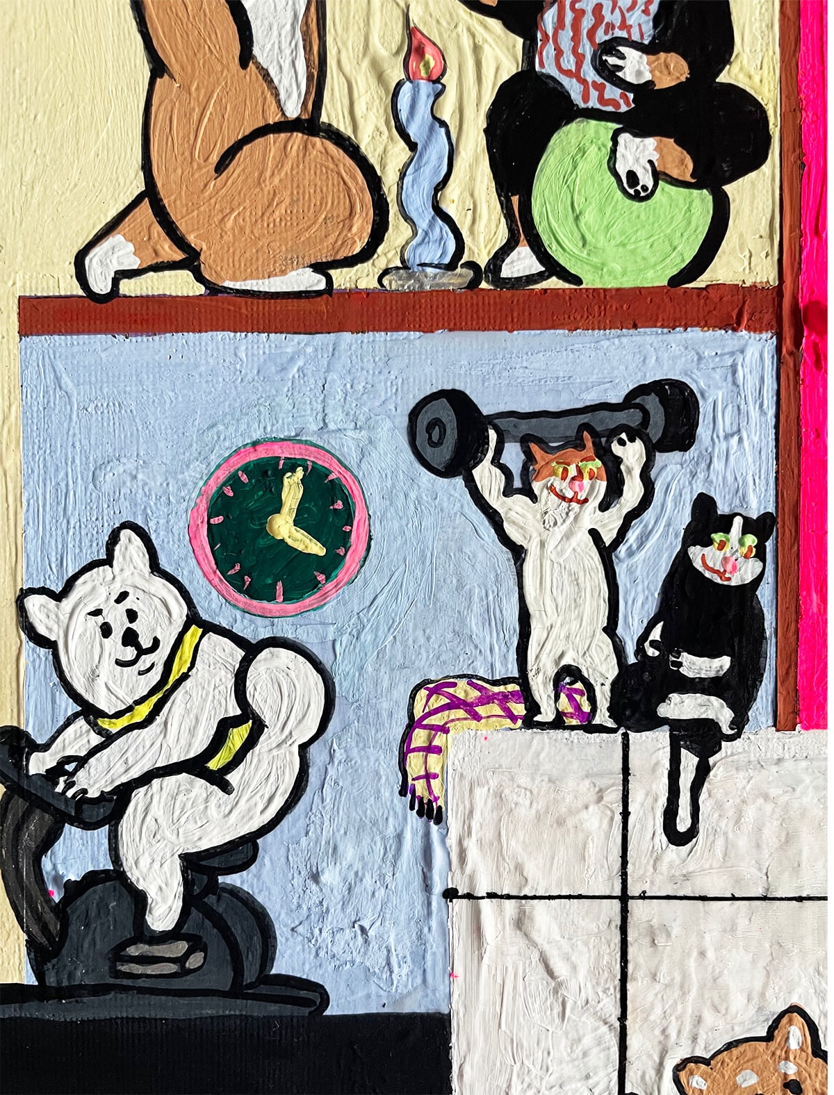 【原画：6号】柴犬GYM・24時（Shiba Gym・24h）