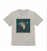 【Tシャツ】自転車で出勤するGAFA柴犬（2種類）