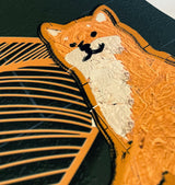 【アートプリント：額縁付き】千歳緑柴（darkgreen Shiba）