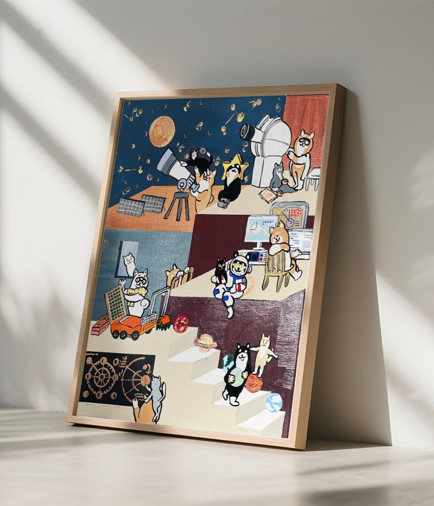 【原画：6号】shiba approaching the moon