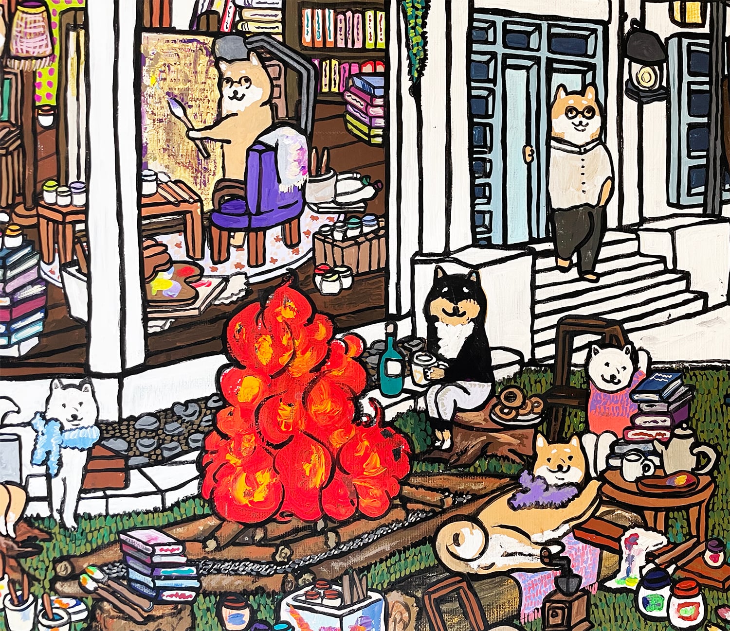 【原画：20号】つくるしばのアトリエ（Creator Shiba Inu's atelier）