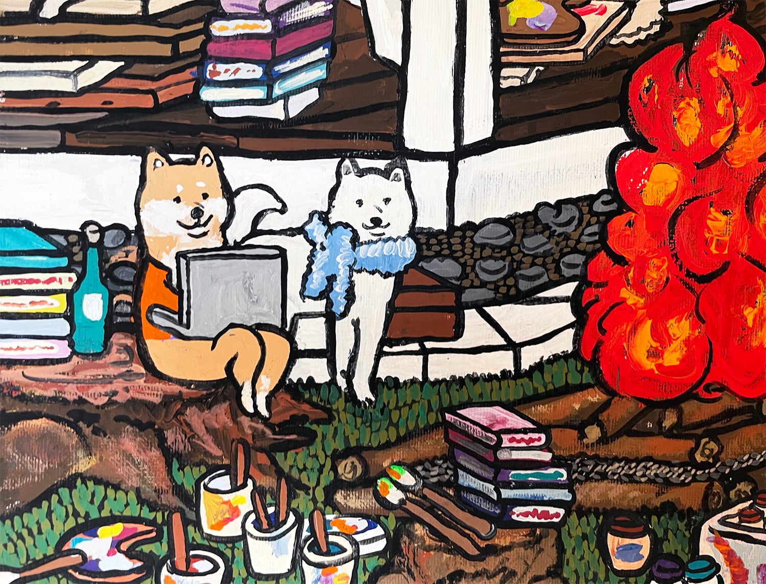 【原画：20号】つくるしばのアトリエ（Creator Shiba Inu's atelier）