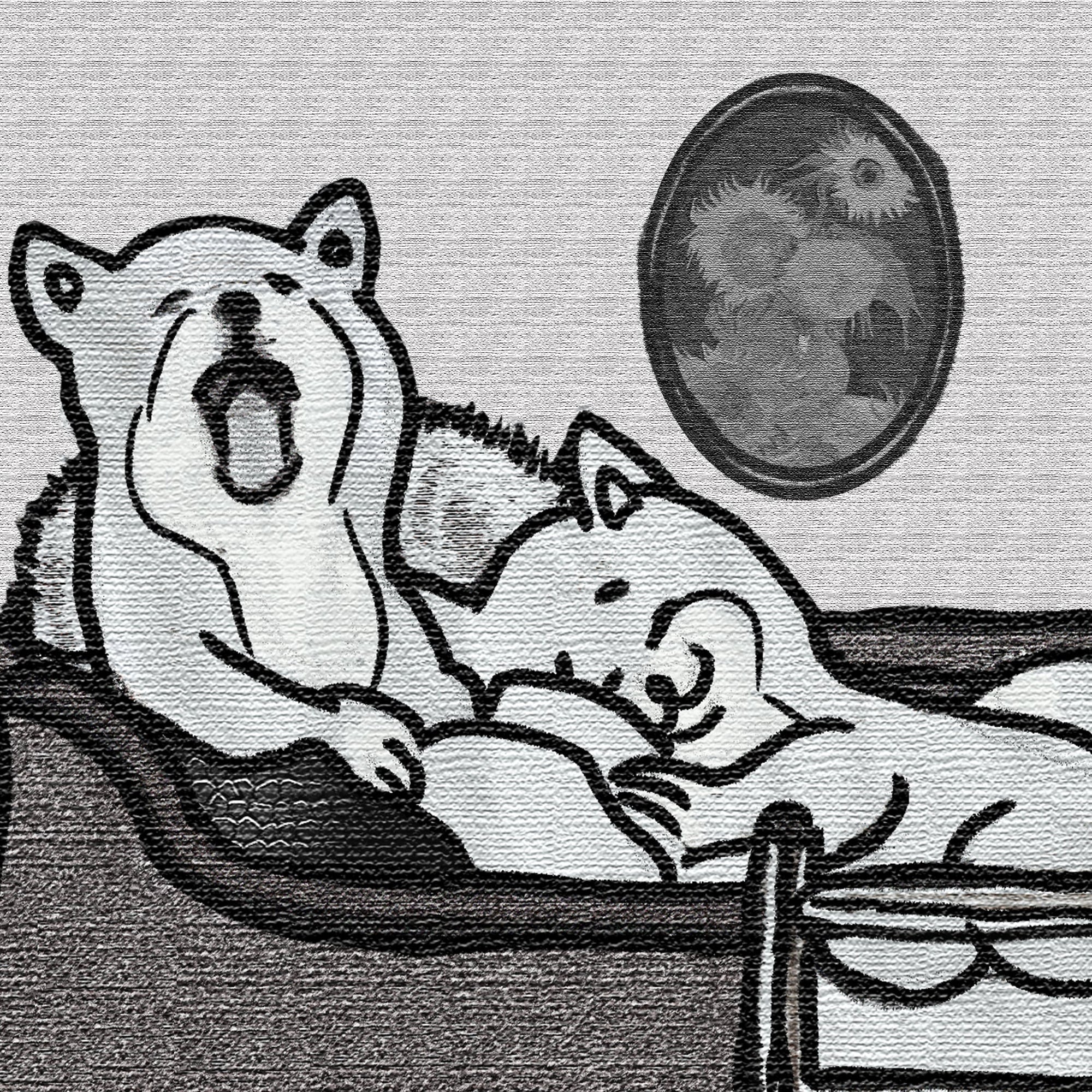【キャンバスプリント：S0号】 眠い柴犬達