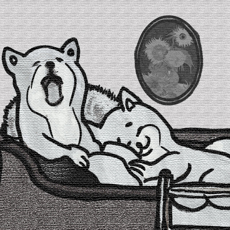 【キャンバスプリント：S0号】 眠い柴犬達