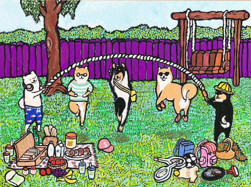 【原画：4号】skipping柴［ skipping Shiba dog］
