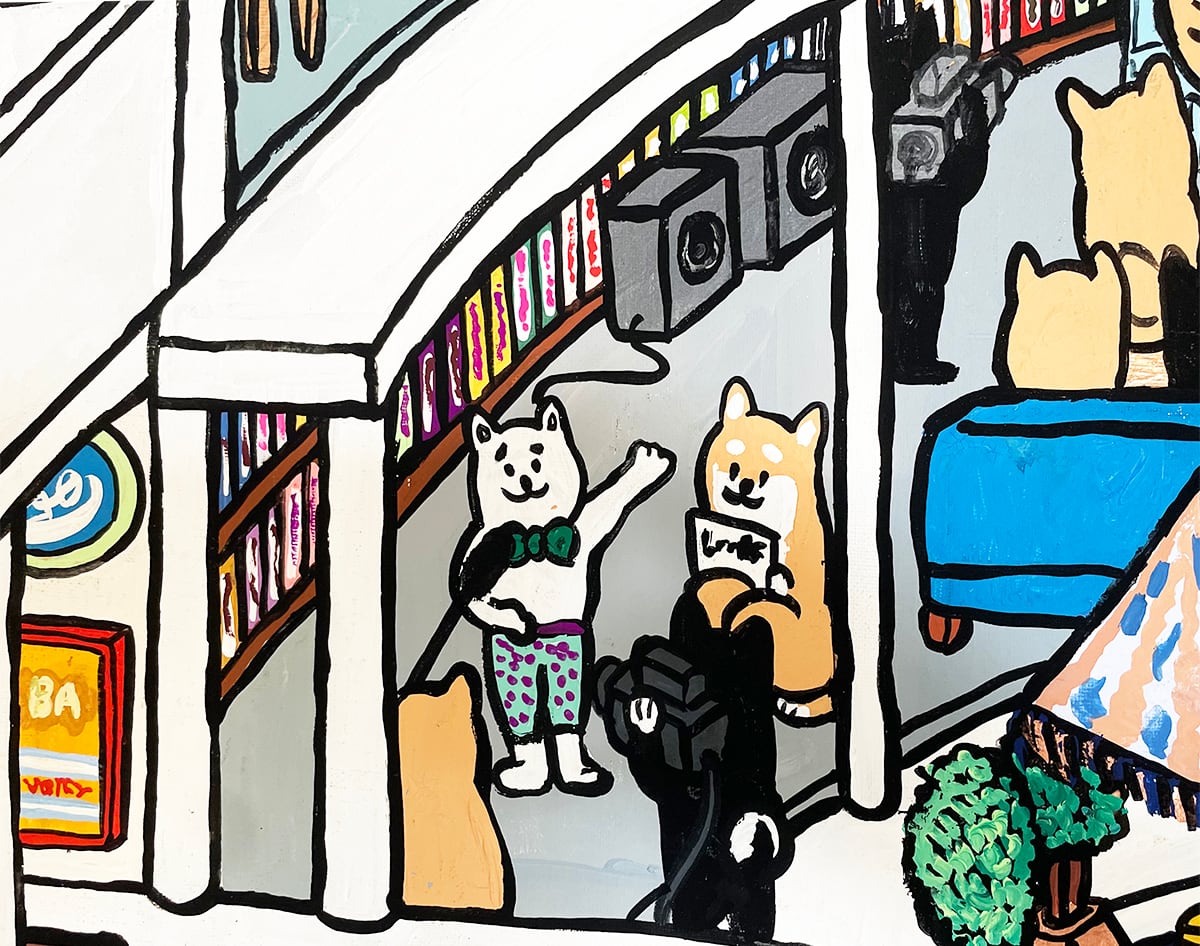 【原画：40号】 スタートアップな柴犬達（ Startup and Shiba dog）