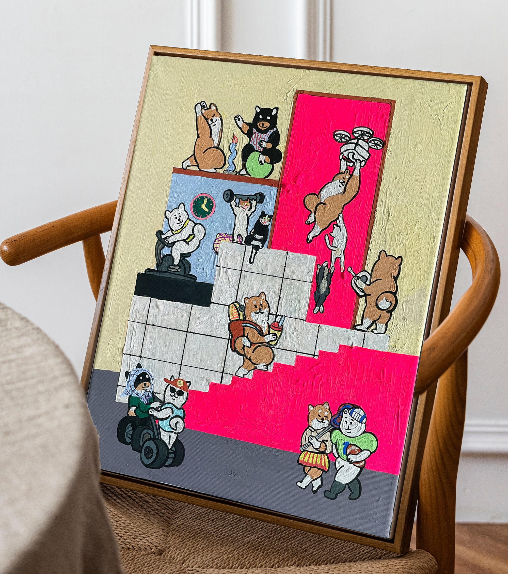 【原画：6号】柴犬GYM・24時（Shiba Gym・24h）