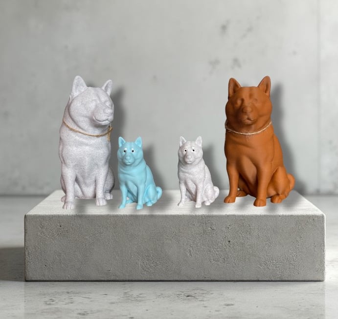 【オブジェ】リアルな柴犬のアートオブジェ