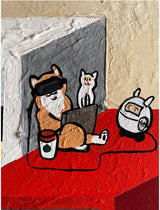 【原画：6号】プリンと柴犬の博士達（Pudding & the Shiba  Doctor）