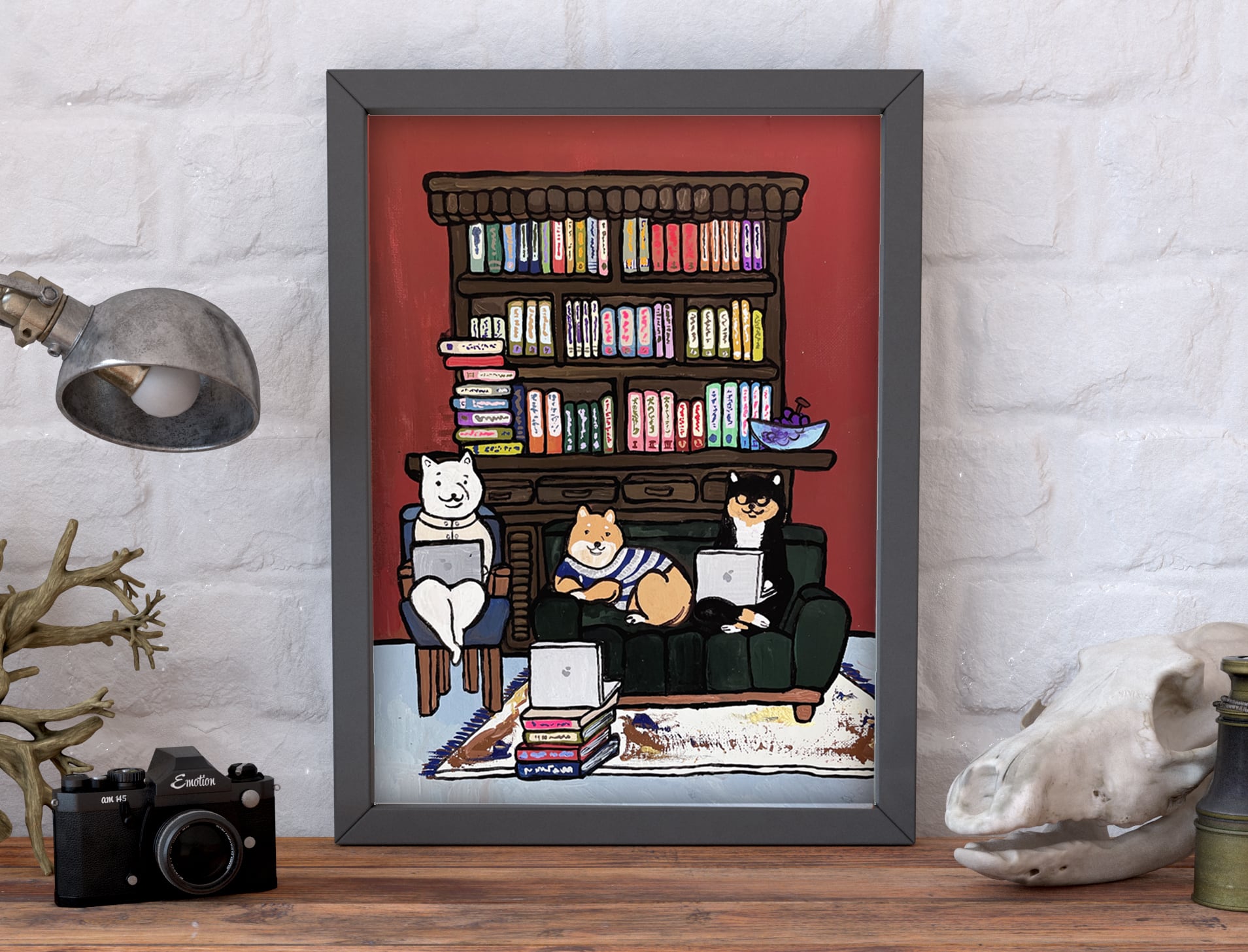 【原画：4号】学ぶ柴犬［Shiba Inu dogs studies］