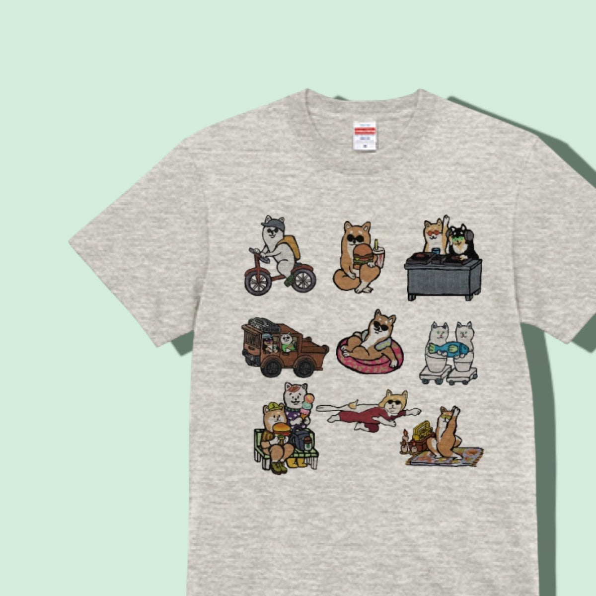 【Tシャツ】柴犬オールスターズTシャツ（3種類）