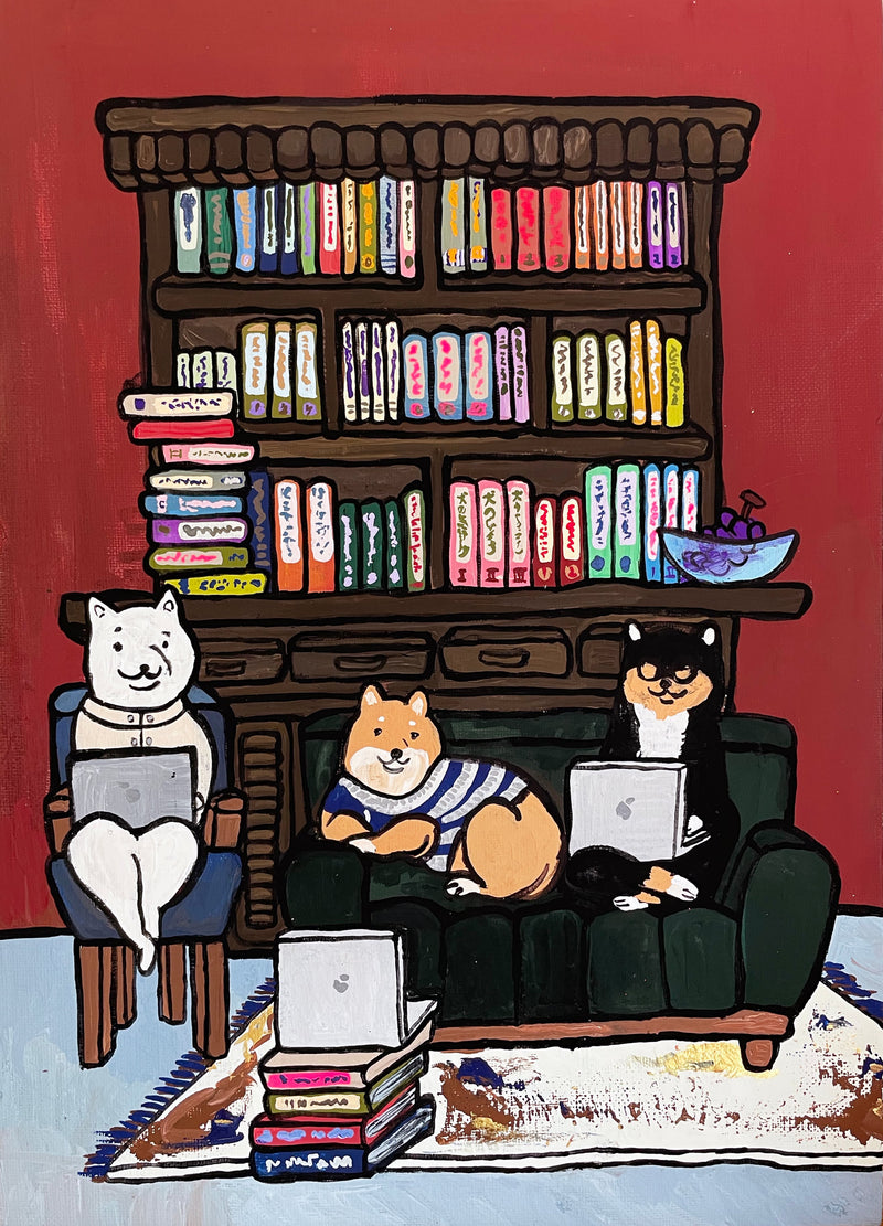 【原画：4号】学ぶ柴犬［Shiba Inu dogs studies］