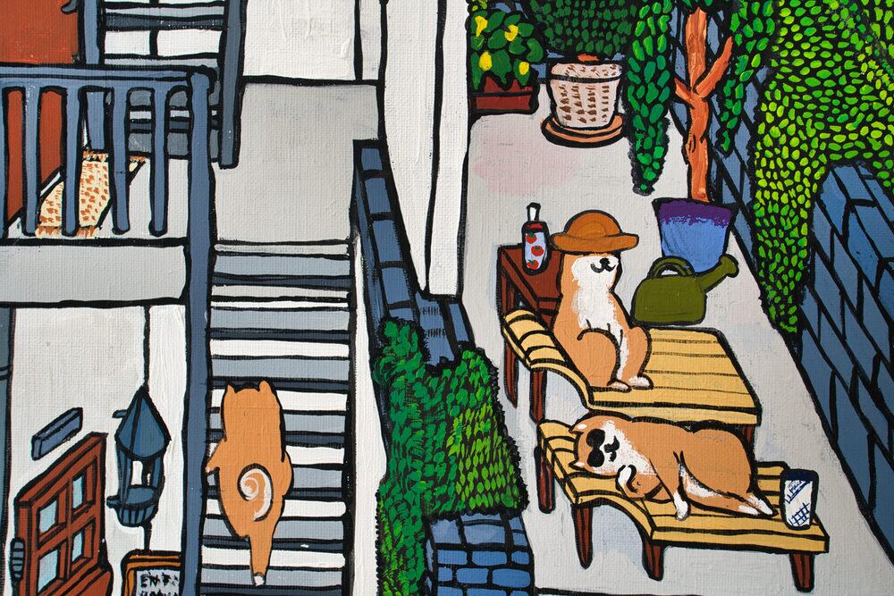 【原画：30号】SHIBA GARDEN APARTMENT