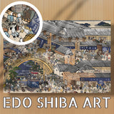 【キャンバスアート】 江戸の柴犬達（Shiba Inu dogs of the Edo period）