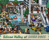 【キャンバスアート】 シリコンバレーの柴犬達（Shiba dogs working in Silicon Valley）