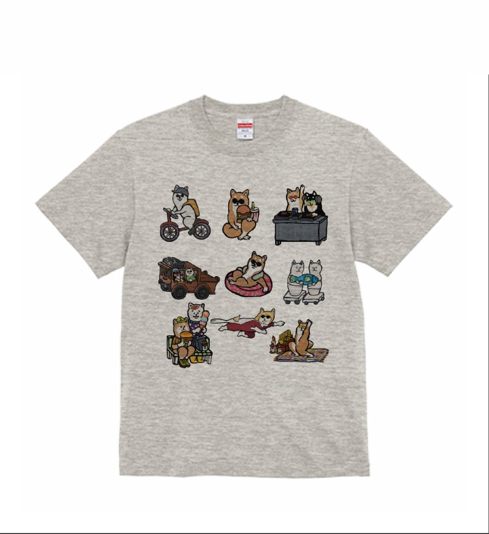 【Tシャツ】柴犬オールスターズTシャツ（3種類）