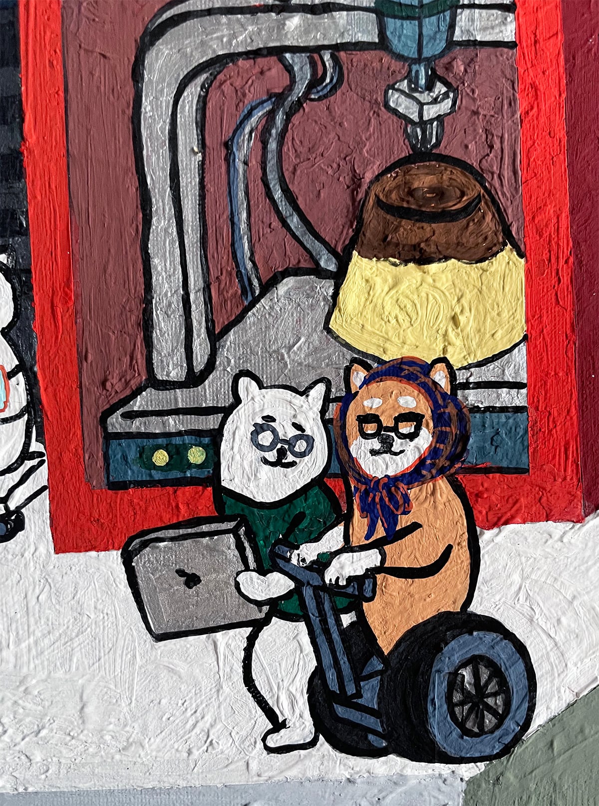 【原画：6号】プリンと柴犬の博士達（Pudding & the Shiba  Doctor）