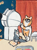 【原画：6号】shiba approaching the moon