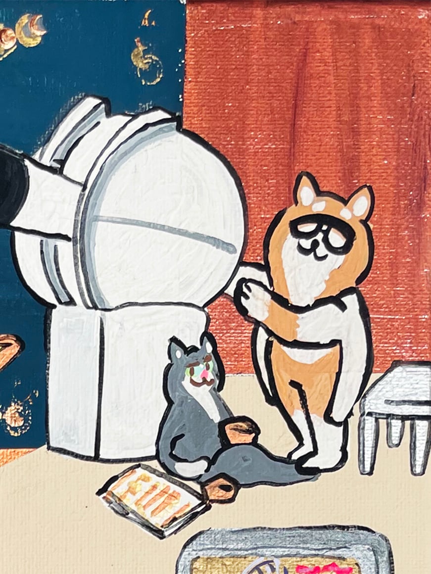 【原画：6号】shiba approaching the moon