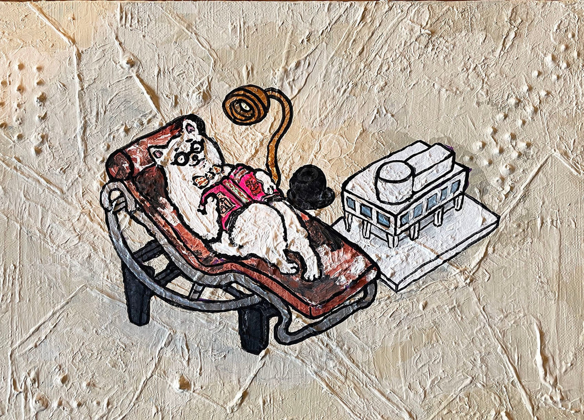 【原画：4号】ル・コルビュジエに憧れる白柴（ Shirashiba admires Le Corbusier）