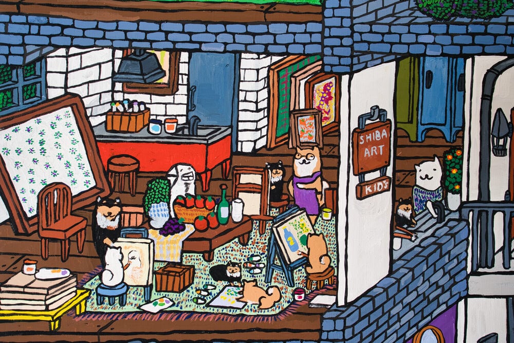 【原画：30号】SHIBA GARDEN APARTMENT