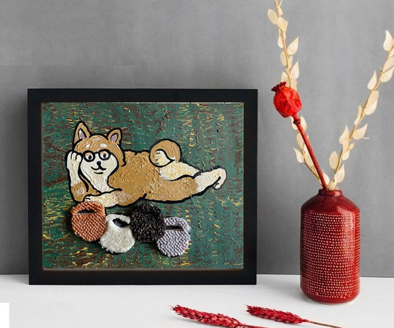 【原画：3号】柴犬と踊る茶碗