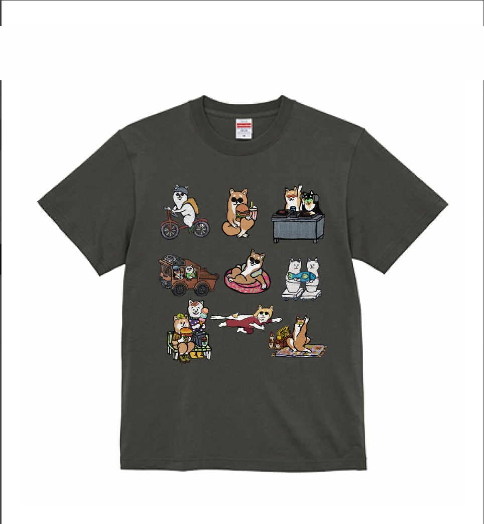【Tシャツ】柴犬オールスターズTシャツ（3種類）