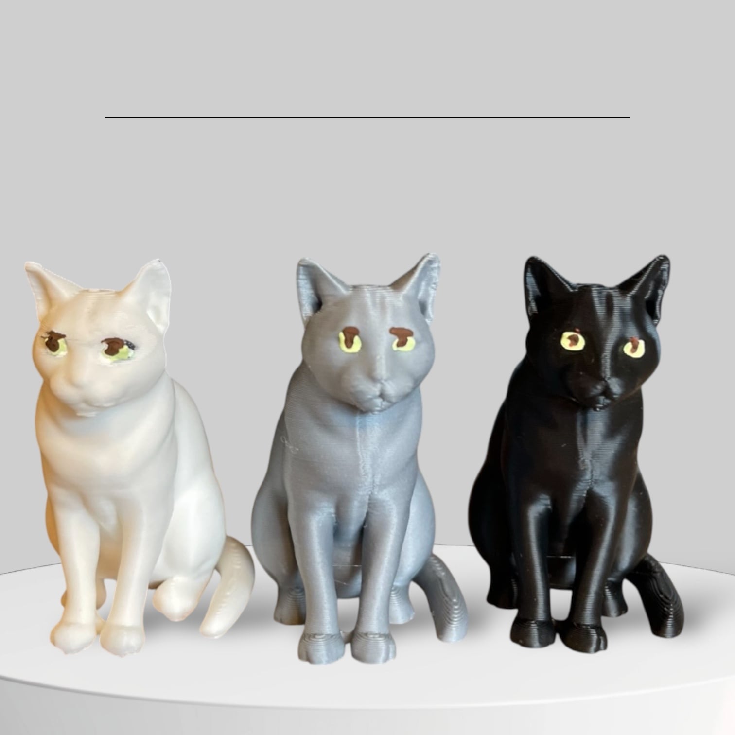 【オブジェ】リアルな猫達のアートオブジェ
