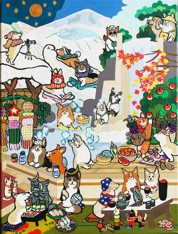 Tohoku Seasons- Adventures of Corgis