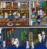 【原画：60号】サーバールームと柴犬（Server room and Shiba Inu dogs）