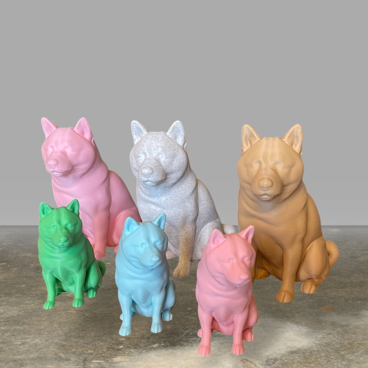 【オブジェ】リアルな柴犬のアートオブジェ