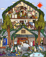 【原画：20号】夏の柴犬寮（Shiba dog dormitory in summer）