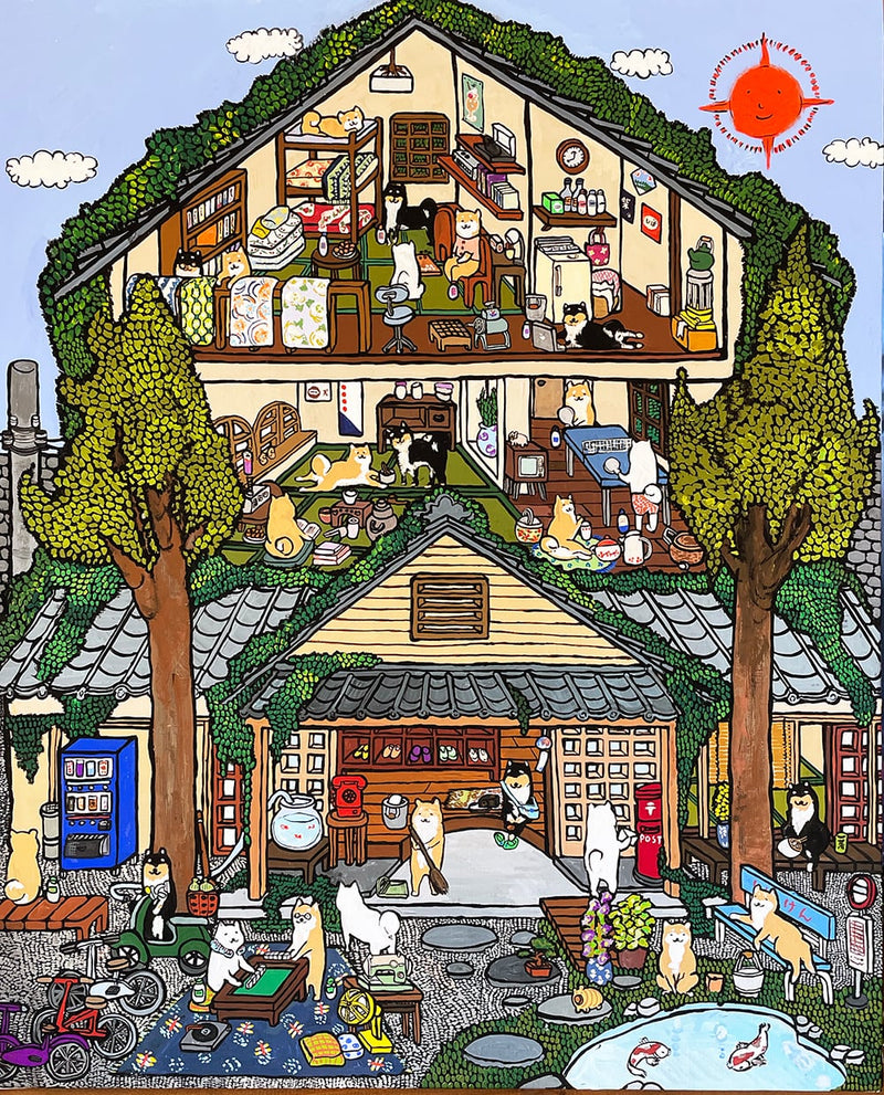 【原画：20号】夏の柴犬寮（Shiba dog dormitory in summer）