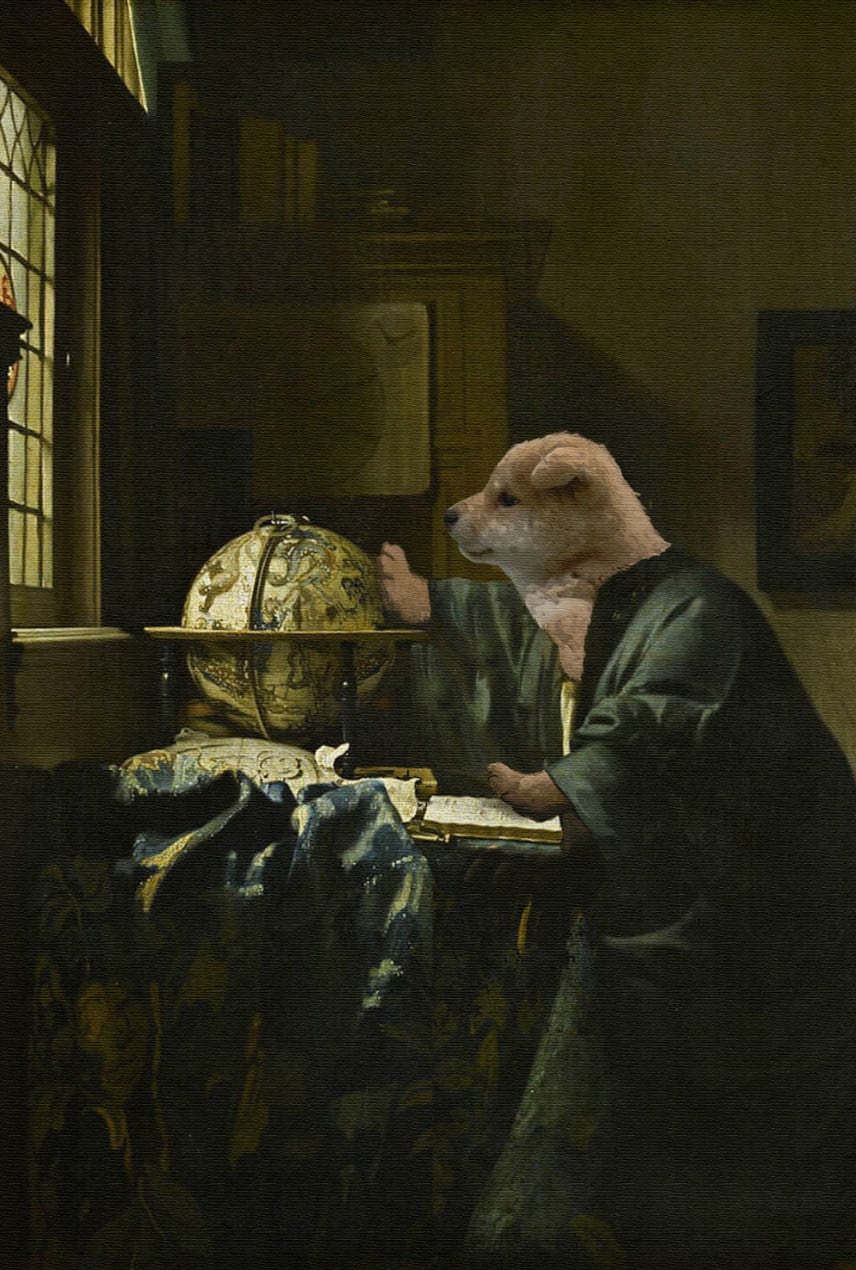 【ポストカード4枚セット】名画の中の柴犬達