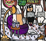 【A3ポスター】 シリコンバレーの柴犬達（Shiba dogs working in Silicon Valley）