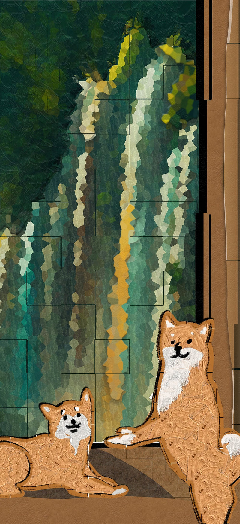 【アートプリント：額縁付き】滝柴（TAKI Shiba）
