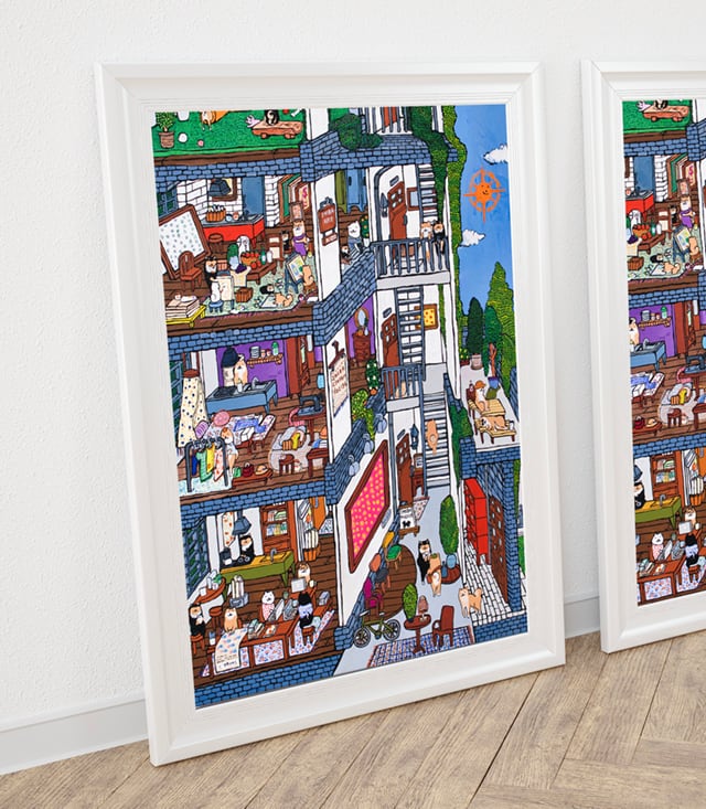 【原画：30号】SHIBA GARDEN APARTMENT