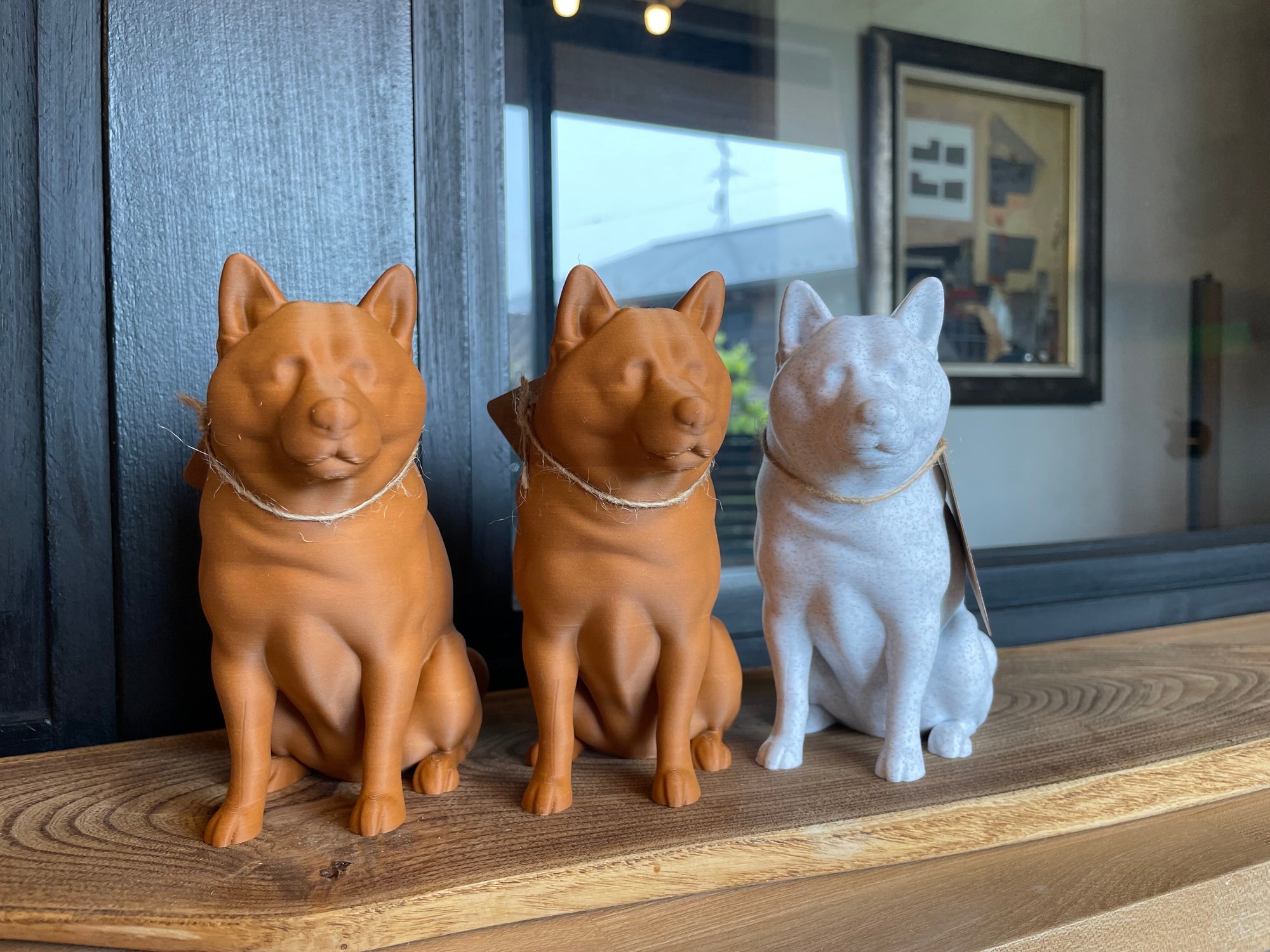 【オブジェ】リアルな柴犬のアートオブジェ
