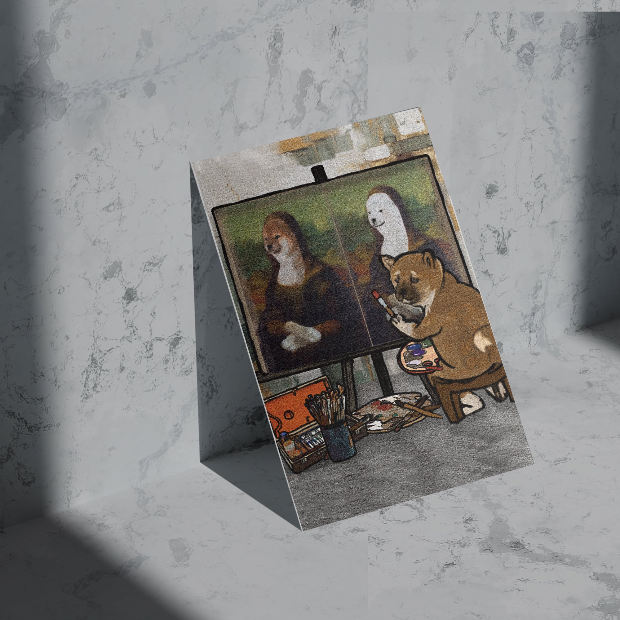 【ポストカード4枚セット】名画の中の柴犬達