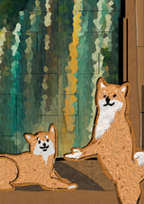 【ポストカード4枚セット】和柄の柴犬達