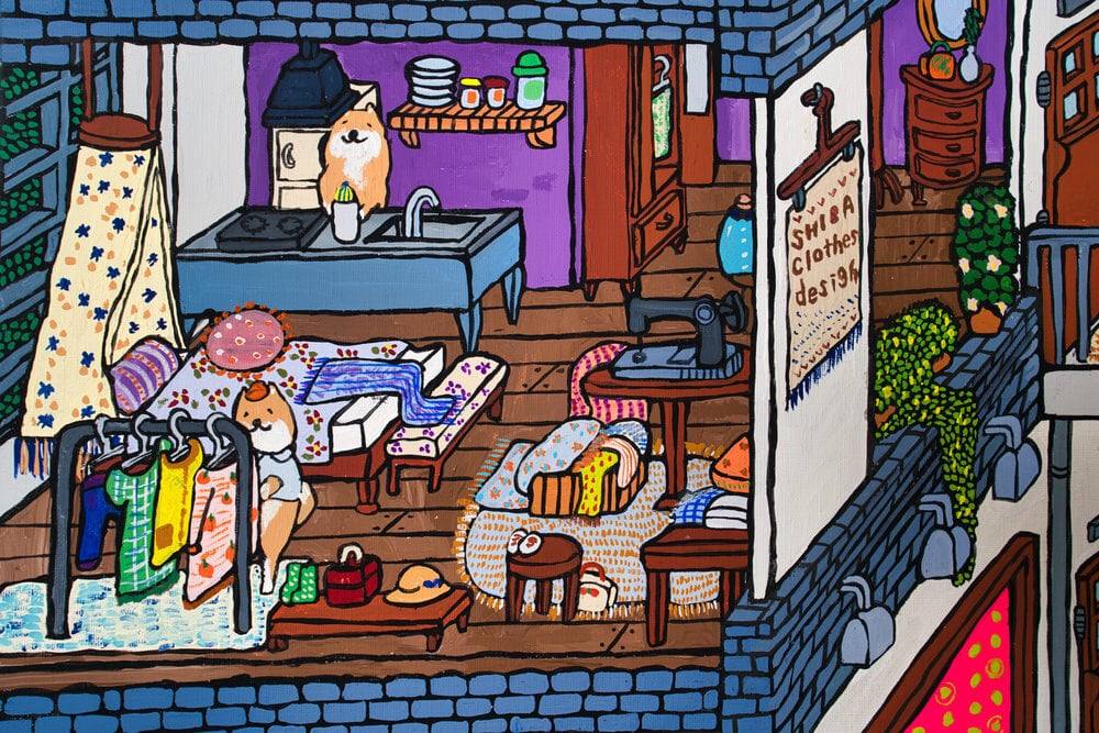 【原画：30号】SHIBA GARDEN APARTMENT