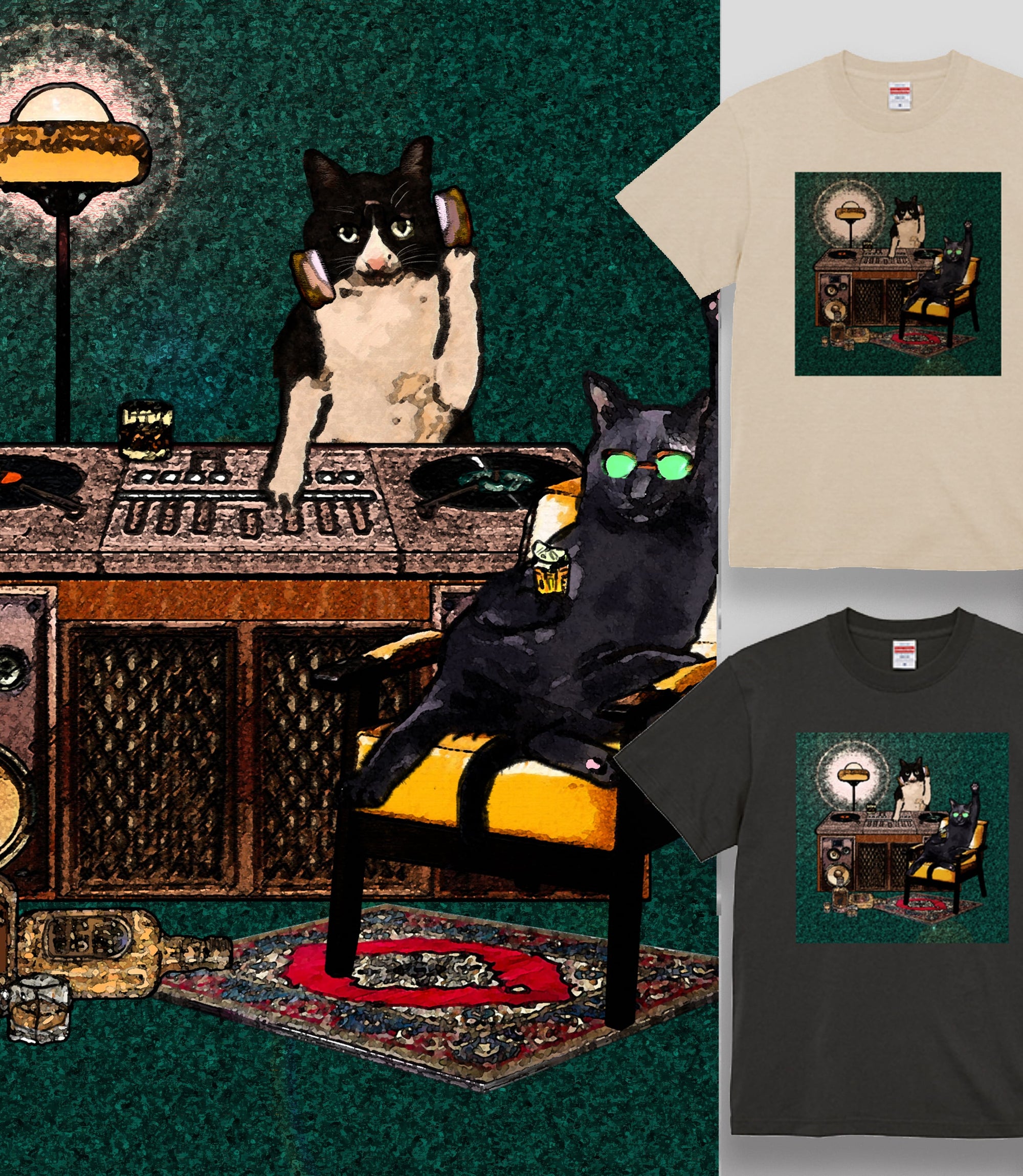 【Tシャツ】DJねこ（2種類）