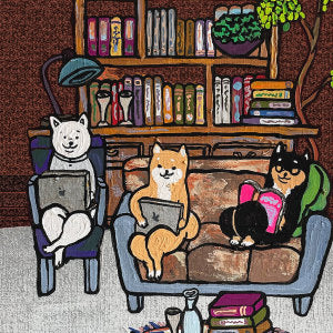 学ぶ柴犬